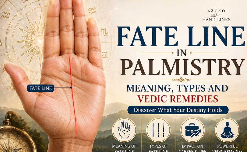 Fate Line in Palmistry: Meaning, Types, and Powerful Vedic Remedies Explained